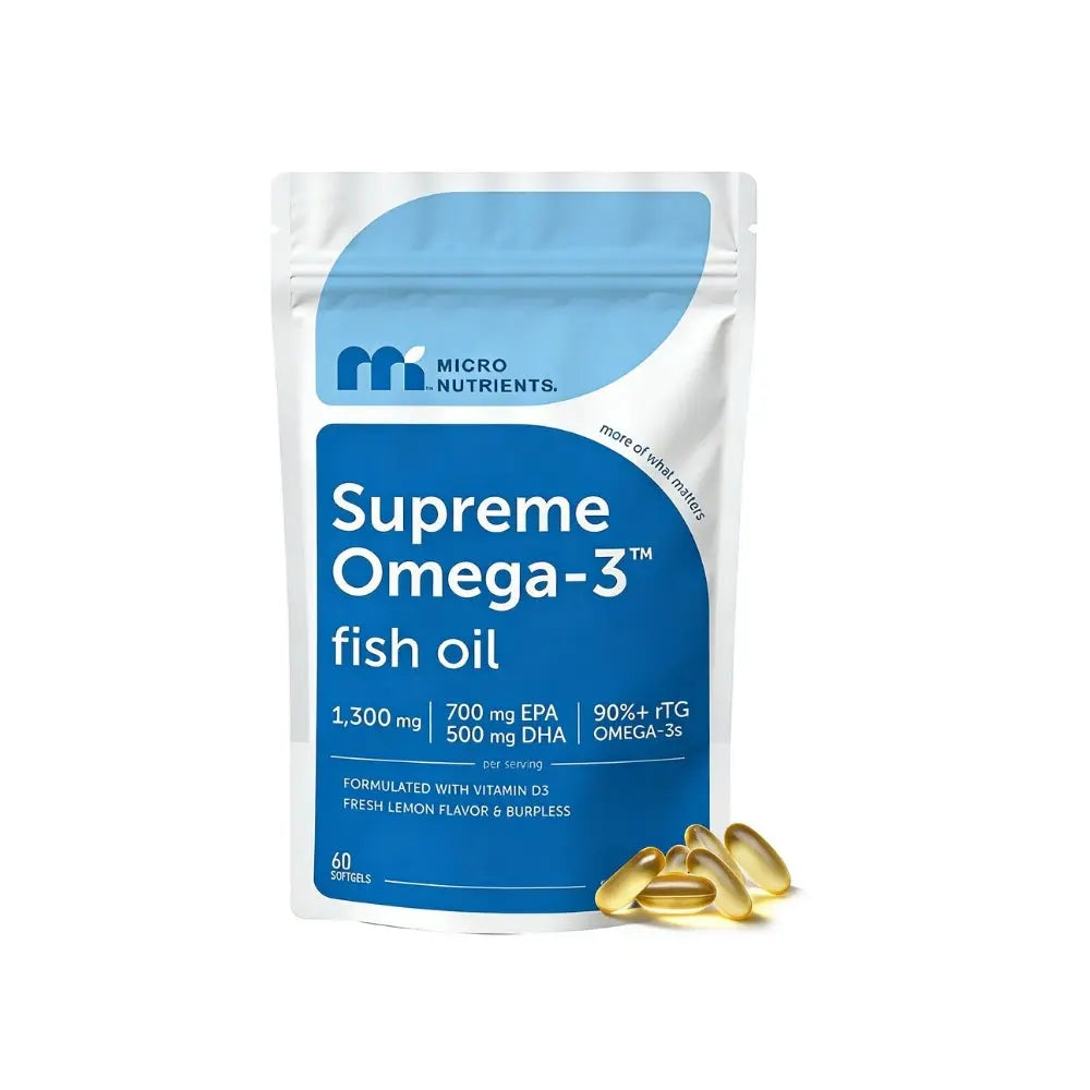 Supreme Omerga-3 Fish oil softgels from MicroNutrients