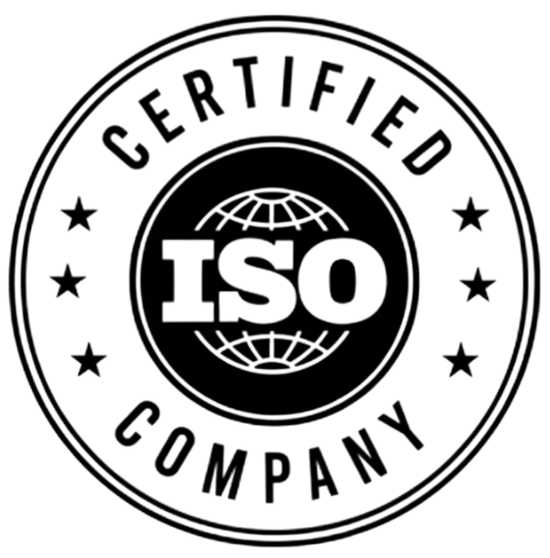 ISO certification logo with 'Certified ISO Company' text