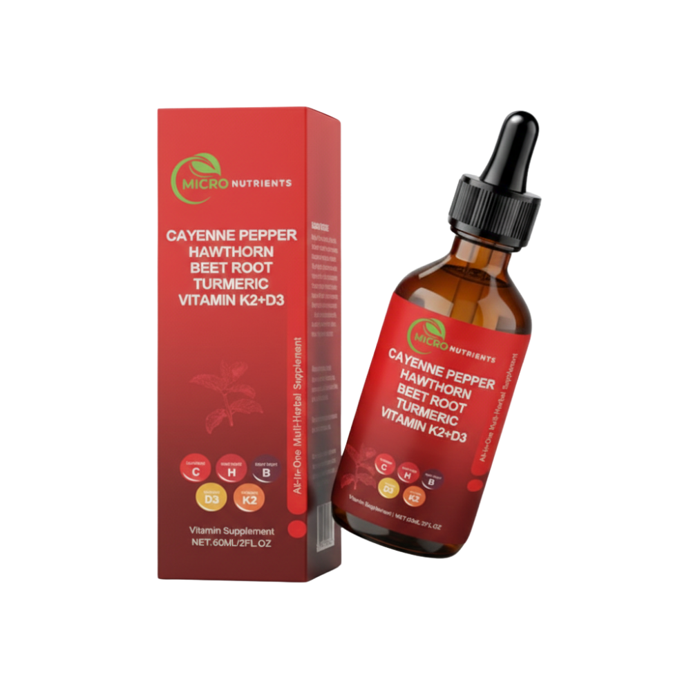 Supplement bottle and packaging with 'Micro Nutrients' branding on a white background