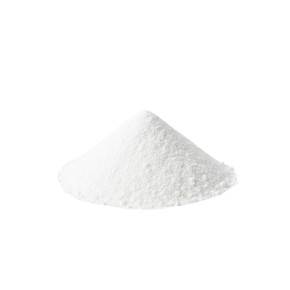 White powder on a white background