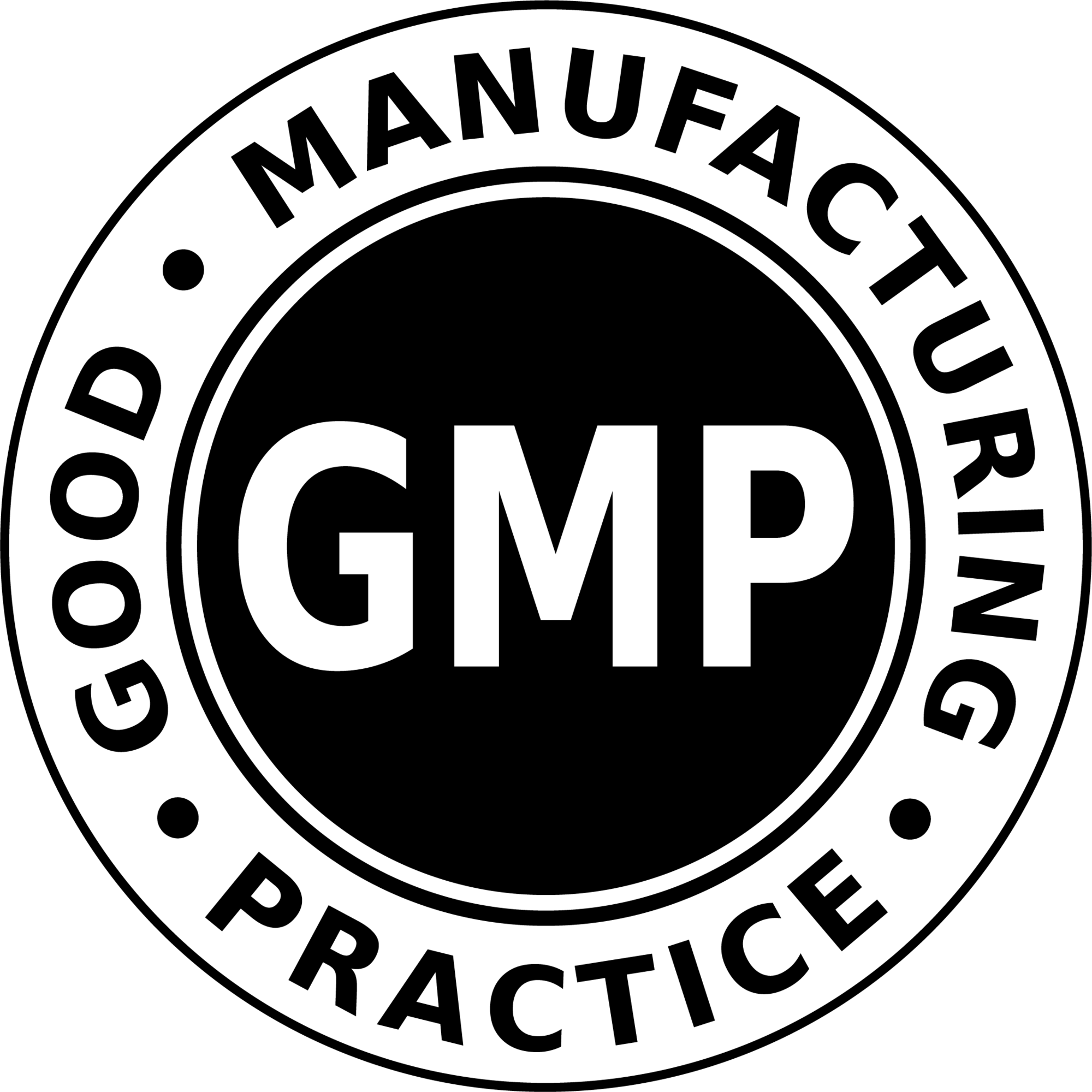 GMP (Good Manufacturing Practice) logo on a green background