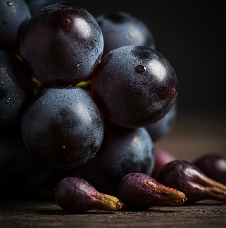 Purple powder on a white background