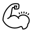 Muscle flexing icon