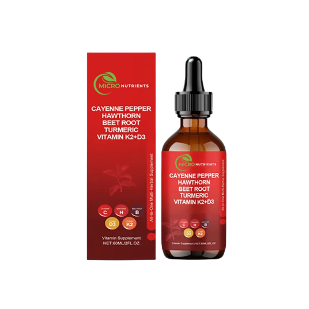 Supplement bottle and packaging with 'Micro Nutrients' branding on a white background