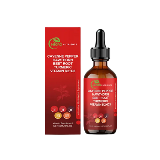 Supplement bottle and packaging with 'Micro Nutrients' branding on a white background