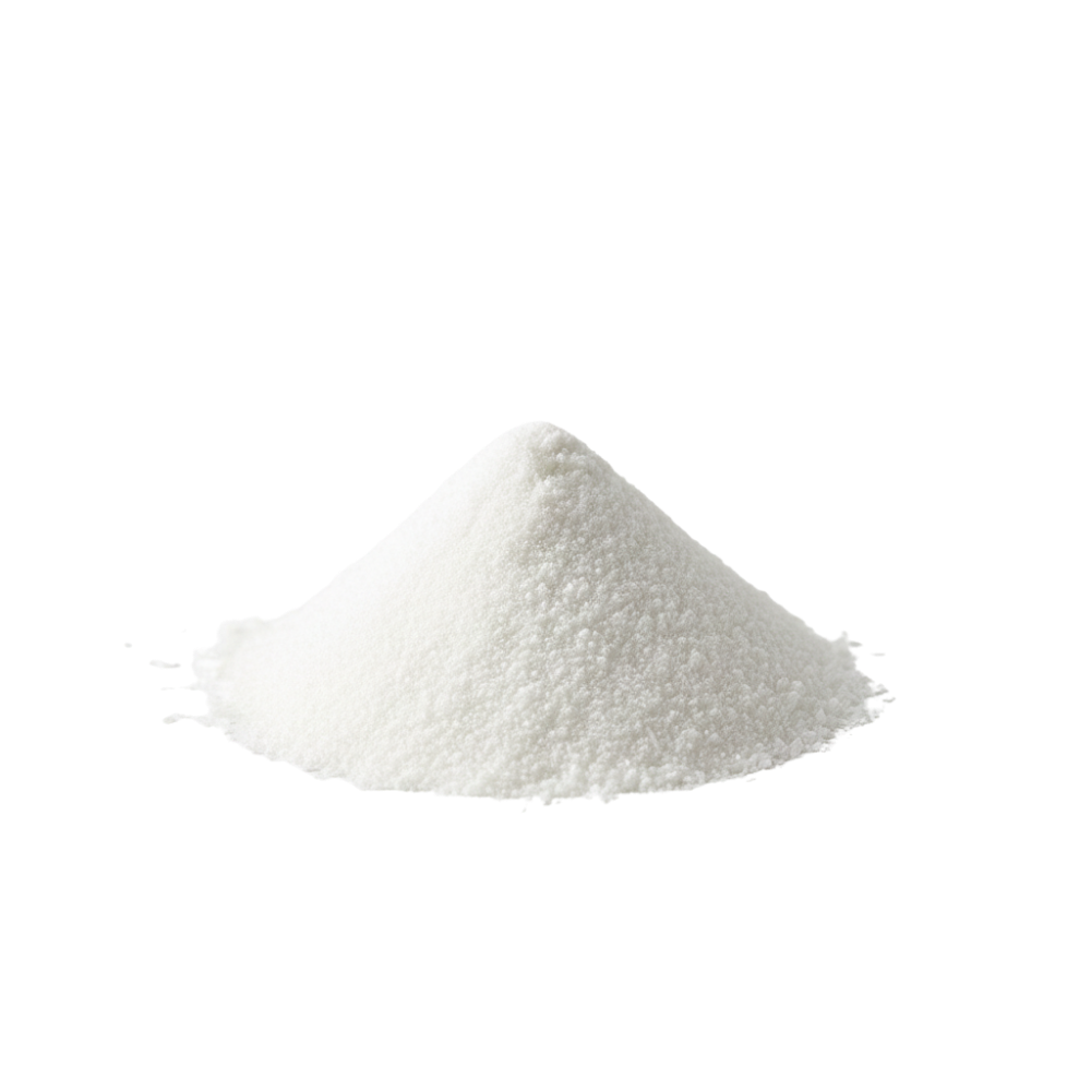White powder on a white background